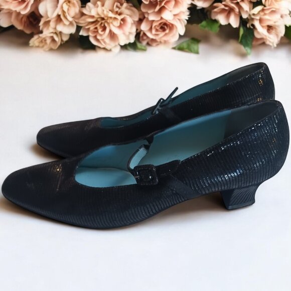 Thierry Rabotin Mary Jane Sequined Shoes, 41 / US 10.5,  2" Heel, Buckle Strap - Picture 1 of 14